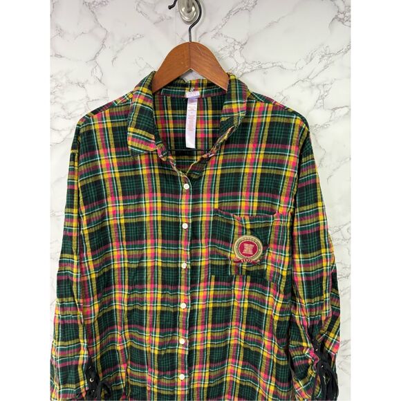 Fenty Women’s Plus Flannel Shirt sz 1X Plaid Tunic # G342 - Picture 5 of 9